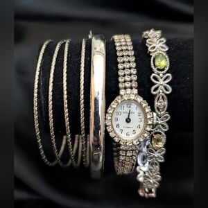 #92. Vintage PAJ Filegree Bracelet & Vtg Watch , Bangle & Cuff